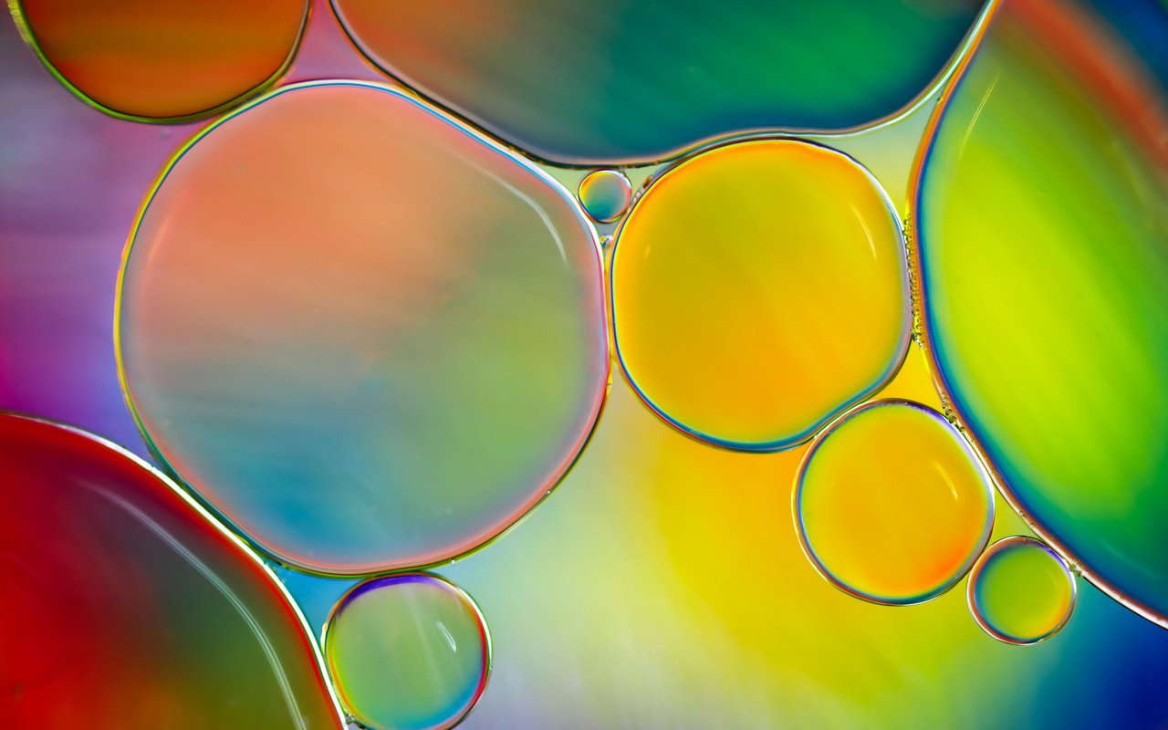Обои вода, краски, цвет, воздух, масло, пузырьки, жидкость, water, paint, color, the air, oil, bubbles, liquid разрешение 2048x1365 Загрузить