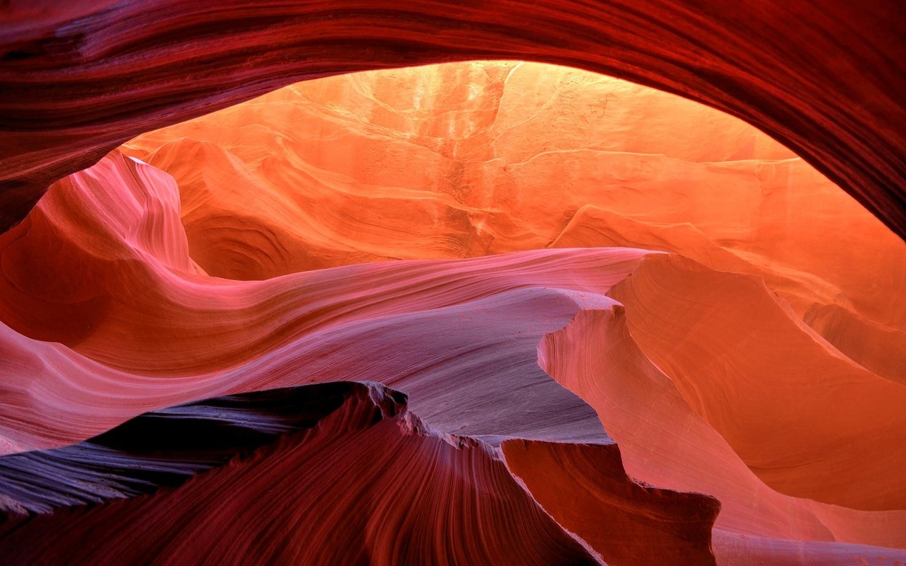 Обои скалы, каньон, сша, ущелье, каньон антилопы, аризона, rocks, canyon, usa, gorge, antelope canyon, az разрешение 2048x1365 Загрузить