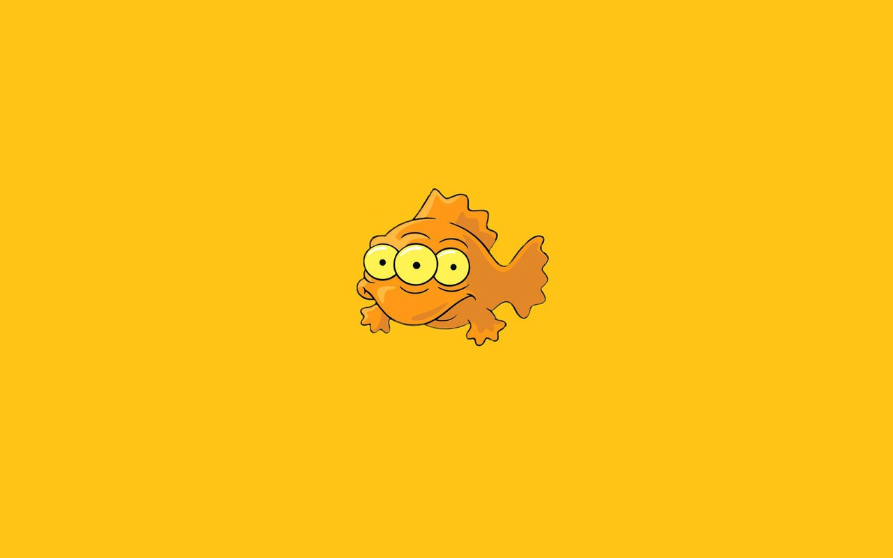 Обои минимализм, рыба, симпсоны, три глаза, minimalism, fish, the simpsons, three eyes разрешение 1920x1200 Загрузить