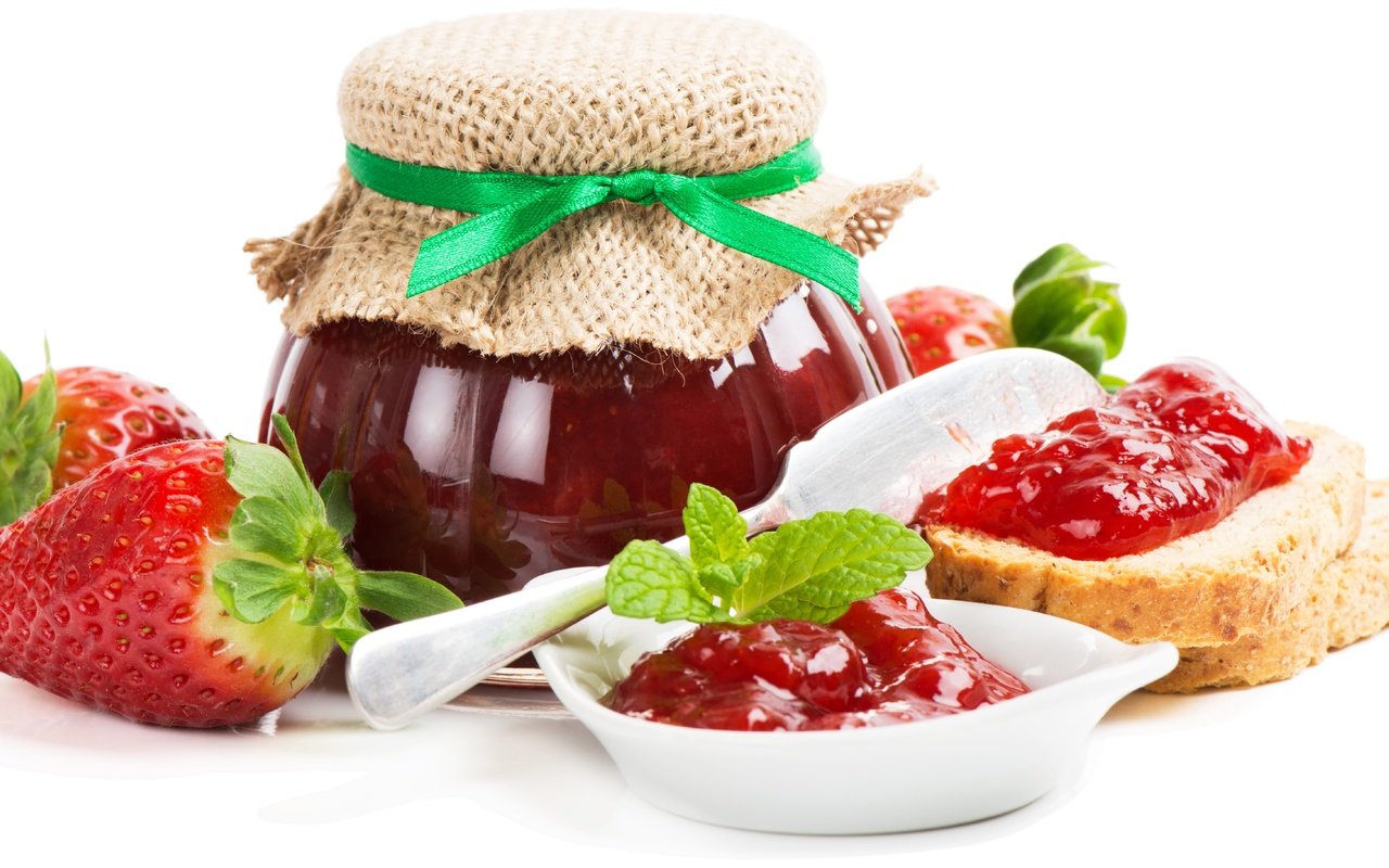 Обои клубника, хлеб, ягоды, банка, варенье, strawberry, bread, berries, bank, jam разрешение 6601x3644 Загрузить