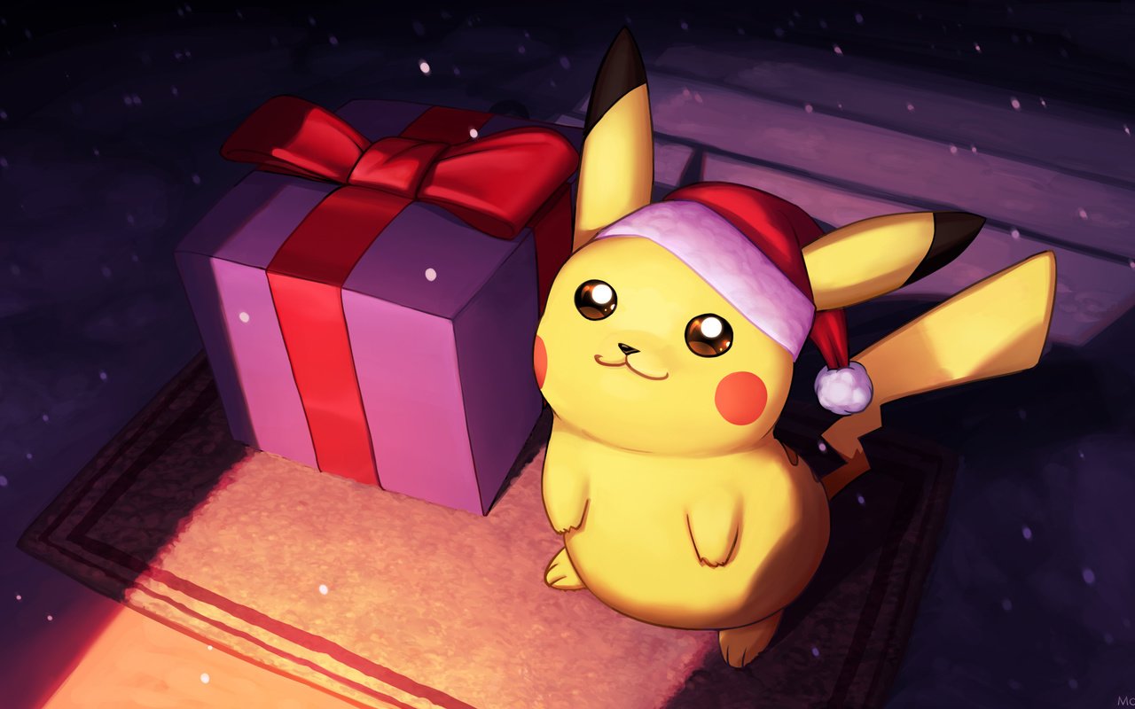 Обои новый год, подарки, покемон, пикачу, new year, gifts, pokemon, pikachu разрешение 2400x1350 Загрузить