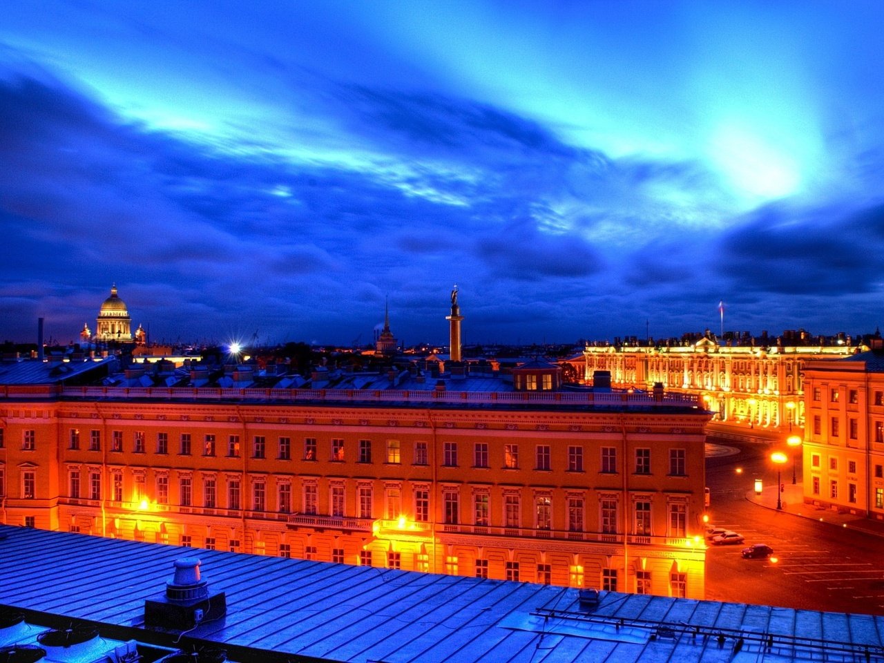 Обои санкт-петербург, питер, крыши, белые ночи, saint petersburg, peter, roof, white nights разрешение 1920x1440 Загрузить