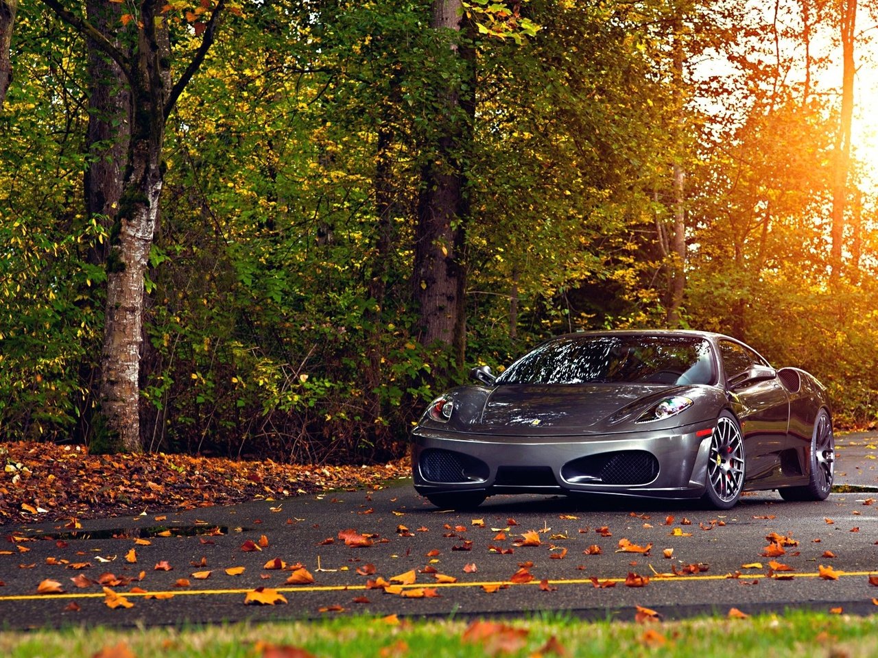 Обои парк, осень, феррари, 430, scuderia, park, autumn, ferrari разрешение 1920x1200 Загрузить