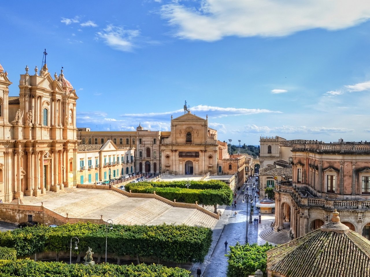 Обои италия, noto, cathedral of noto, кафедральный собор святого николая, roman catholic cathedral in noto in sicily, siracusa, italy, cathedral of st. nicholas разрешение 3000x1818 Загрузить