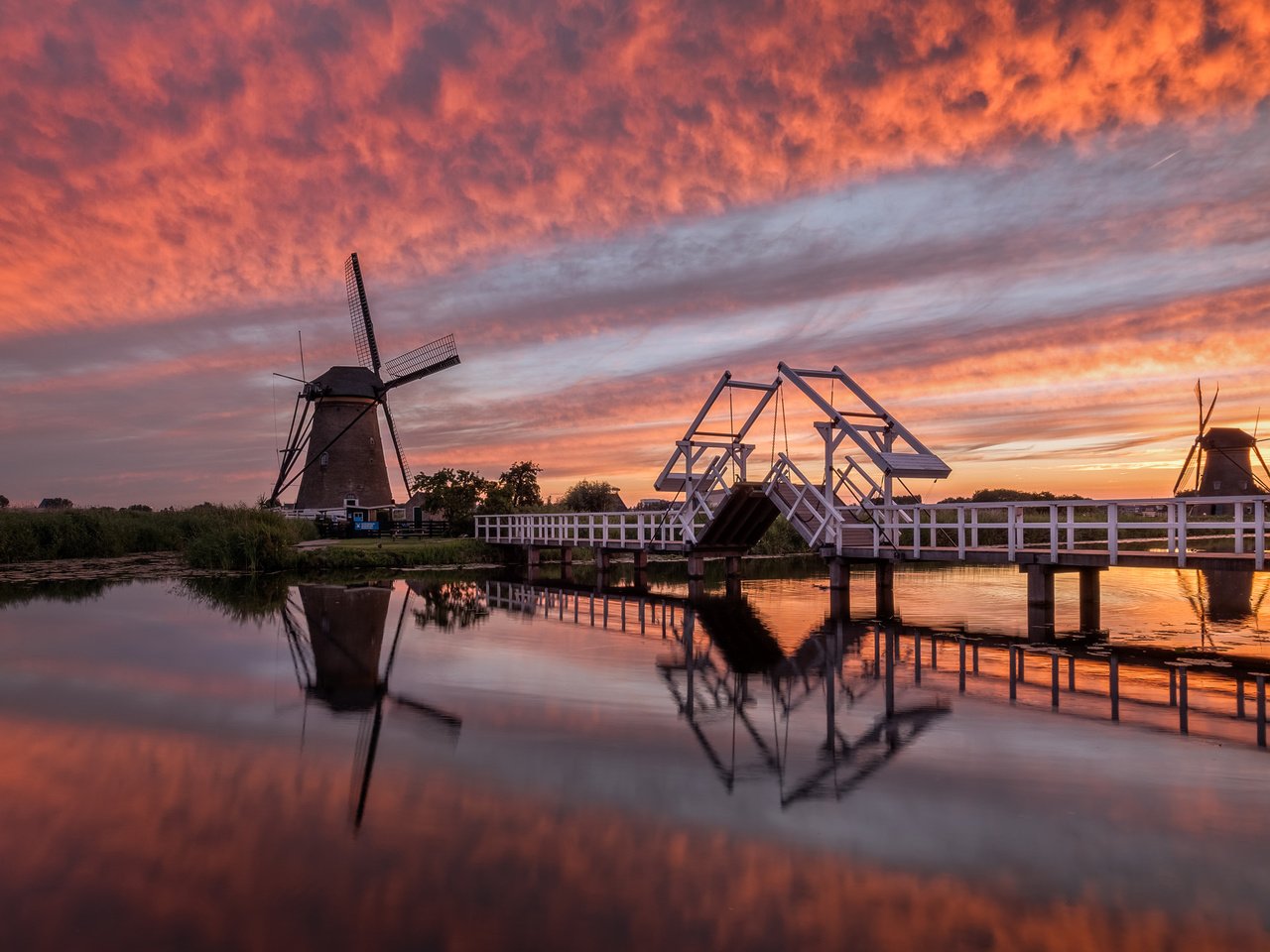 Обои вечер, мельница, нидерланды, голландия, the evening, mill, netherlands, holland разрешение 2048x1365 Загрузить