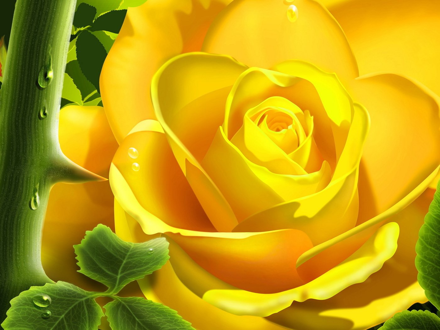 Обои цветы, роза, сад, шипы, 3д, flowers, rose, garden, spikes, 3d разрешение 2400x1565 Загрузить