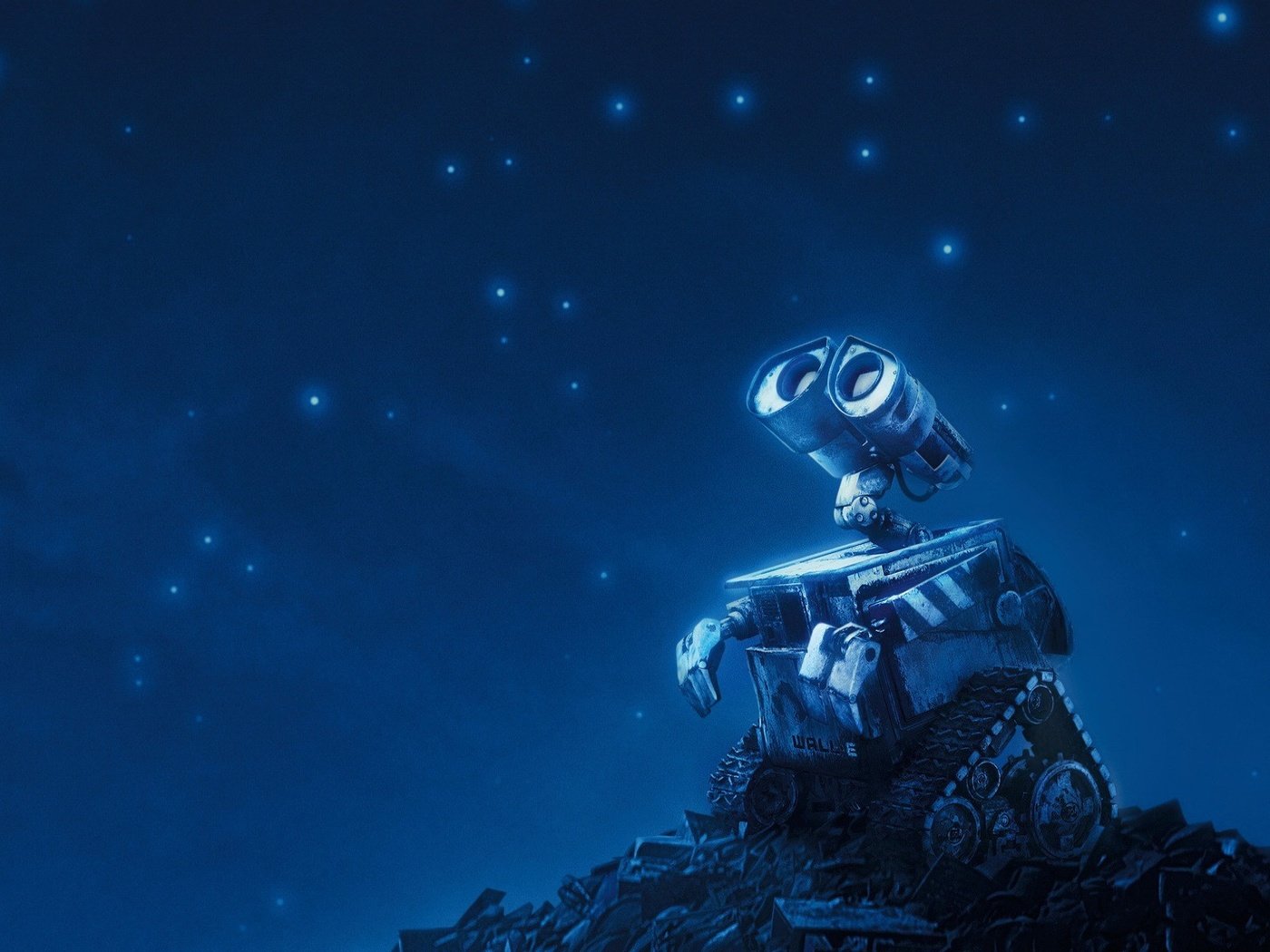 Обои синий, звезды, робот, валли, walle, blue, stars, robot, valley разрешение 1920x1200 Загрузить