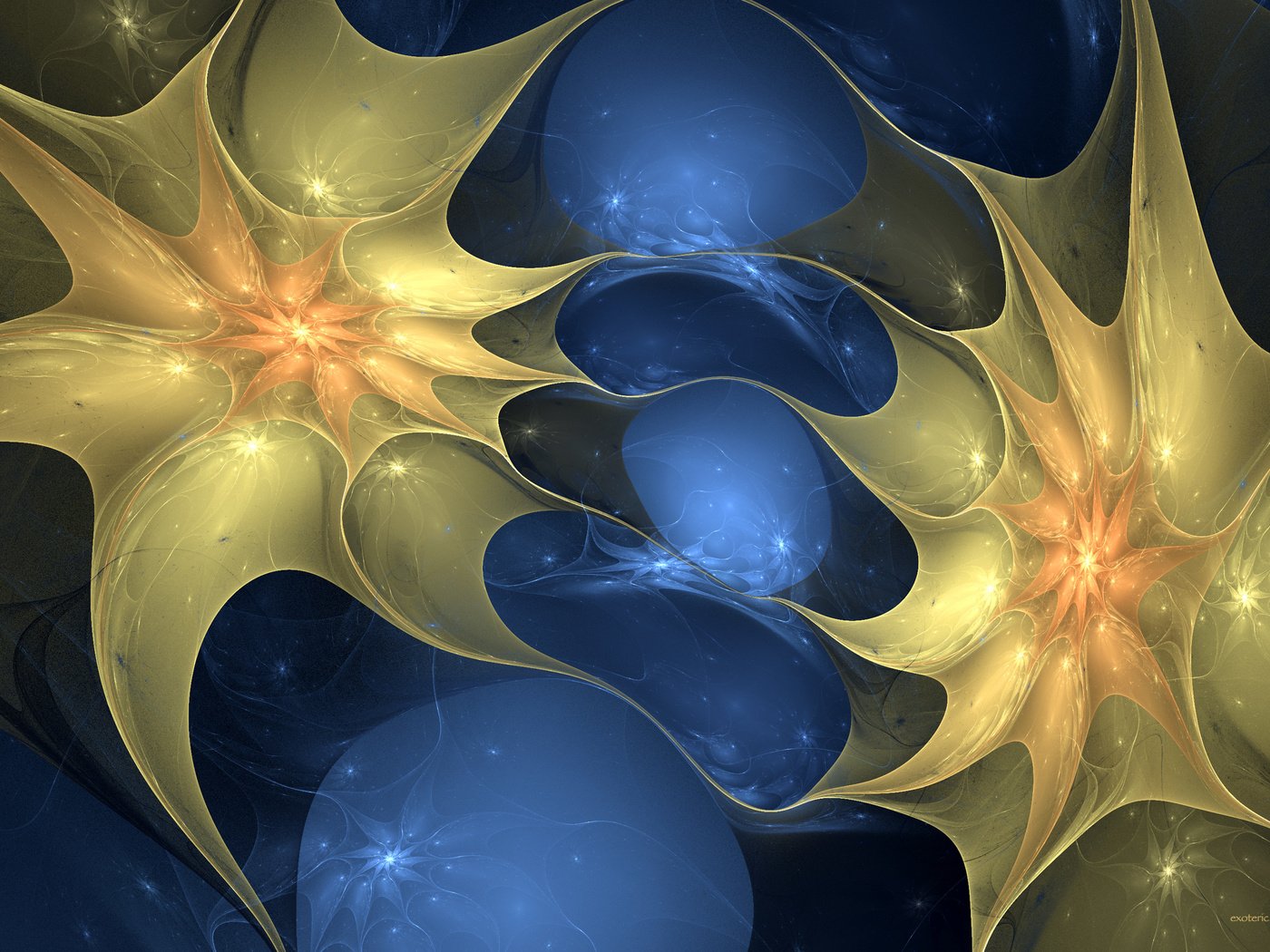 Обои абстракция, звезда, фрактал, abstraction, star, fractal разрешение 2560x1600 Загрузить