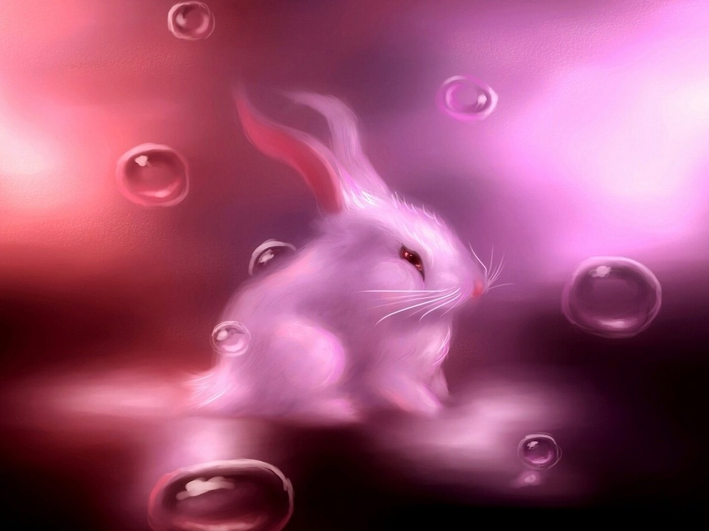 Обои розовый кролик, pink rabbit разрешение 2560x1440 Загрузить