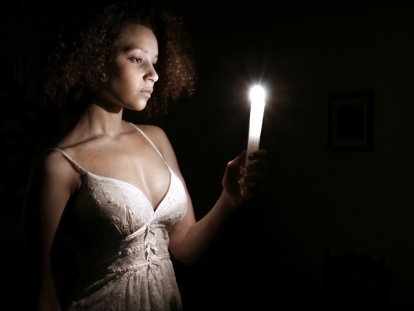 Фотопортрет со свечой