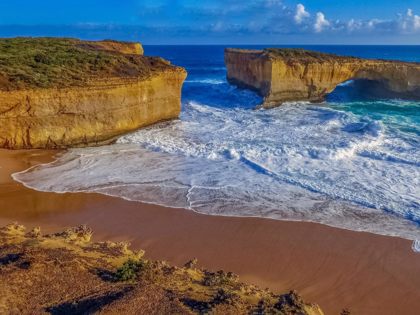 Обои скалы, океан, австралия, виктория, rocks, the ocean, australia, victoria разрешение 2048x1150 Загрузить