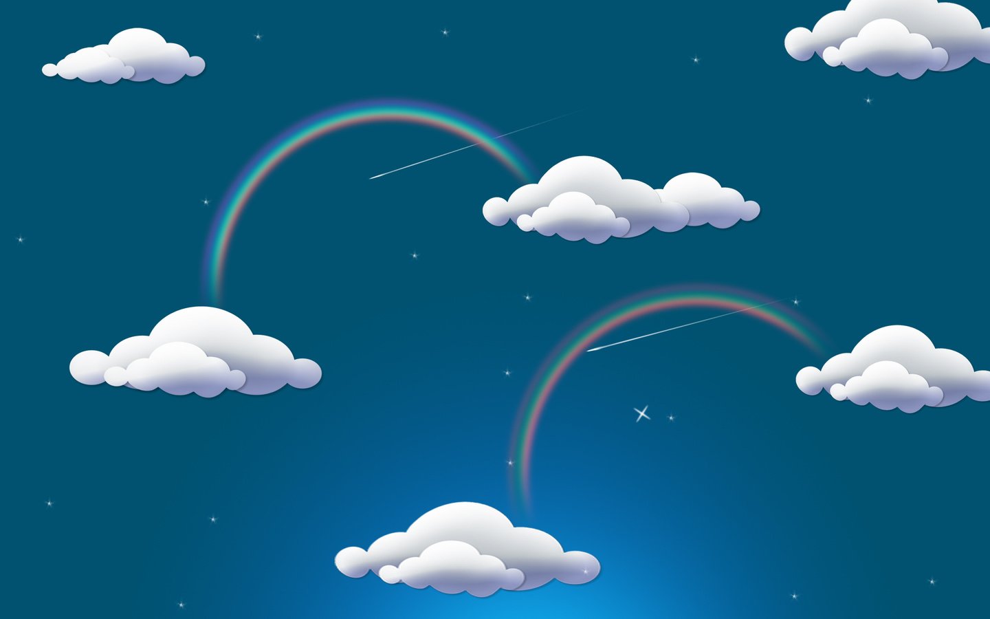 Обои облака, радуга, clouds, rainbow разрешение 2048x1535 Загрузить