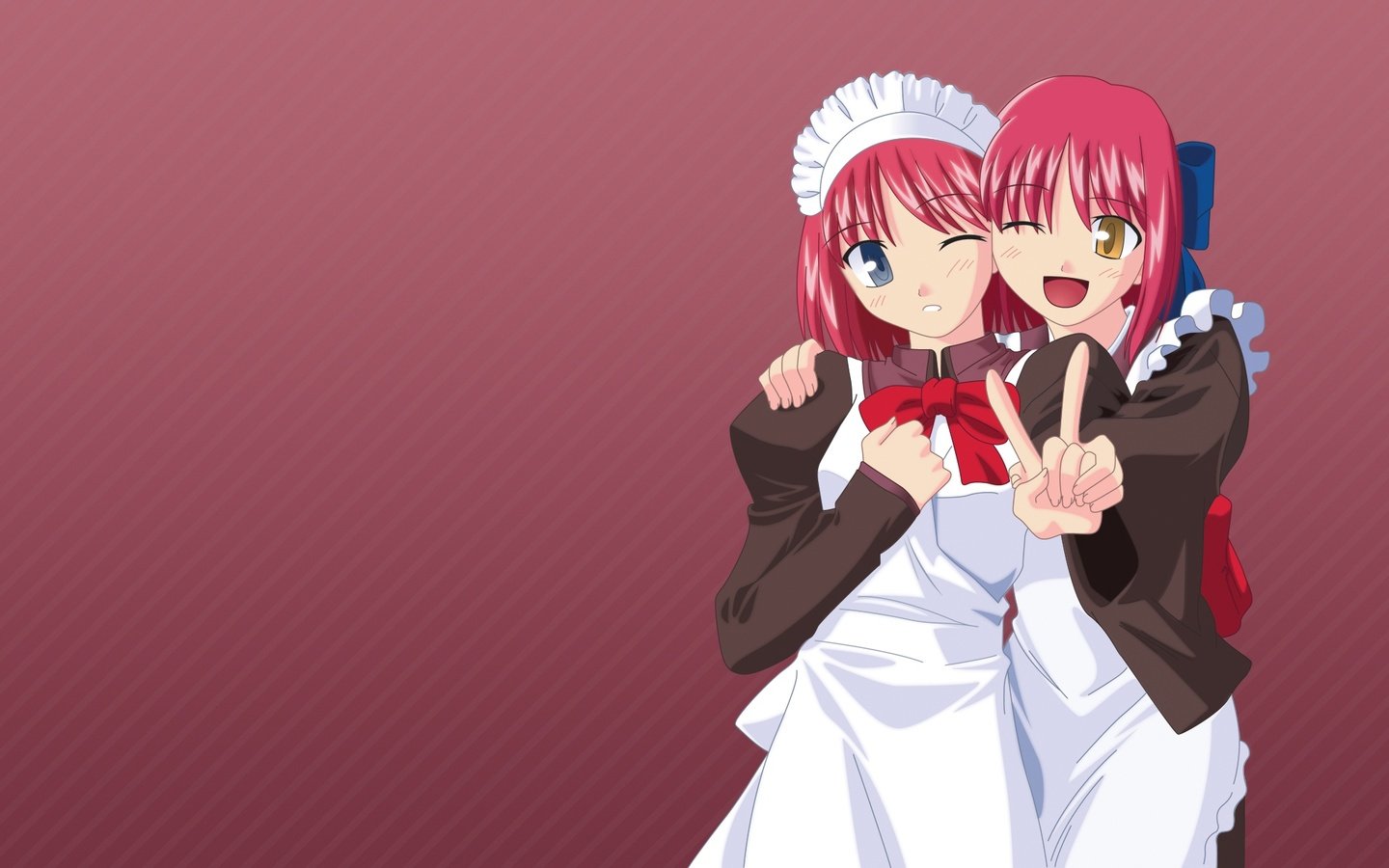 Обои вектор, shingetsutan tsukihime, hisui, kohaku, maid, близняшки, vector, twins разрешение 1920x1200 Загрузить