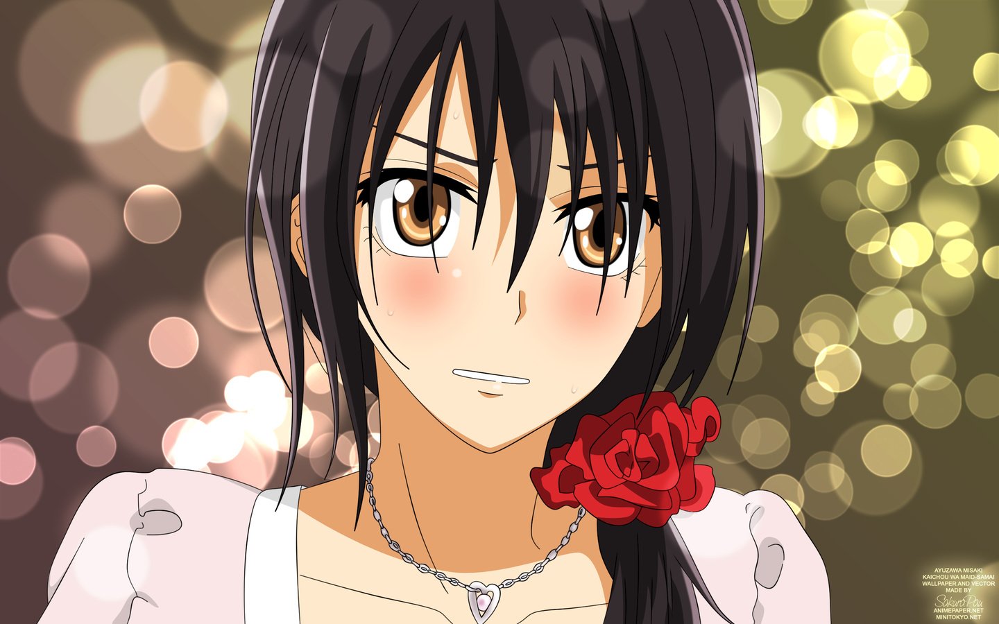 Обои девушка, аниме, prezident studsoveta gornichnaya, misaki ayuzawa, kaichou wa maid-sama, girl, anime разрешение 2560x1600 Загрузить