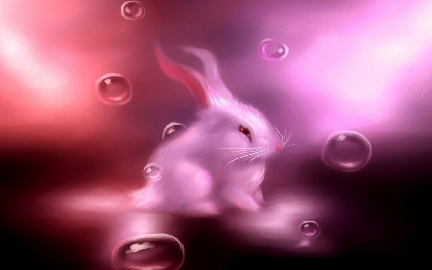 Обои розовый кролик, pink rabbit разрешение 2560x1440 Загрузить