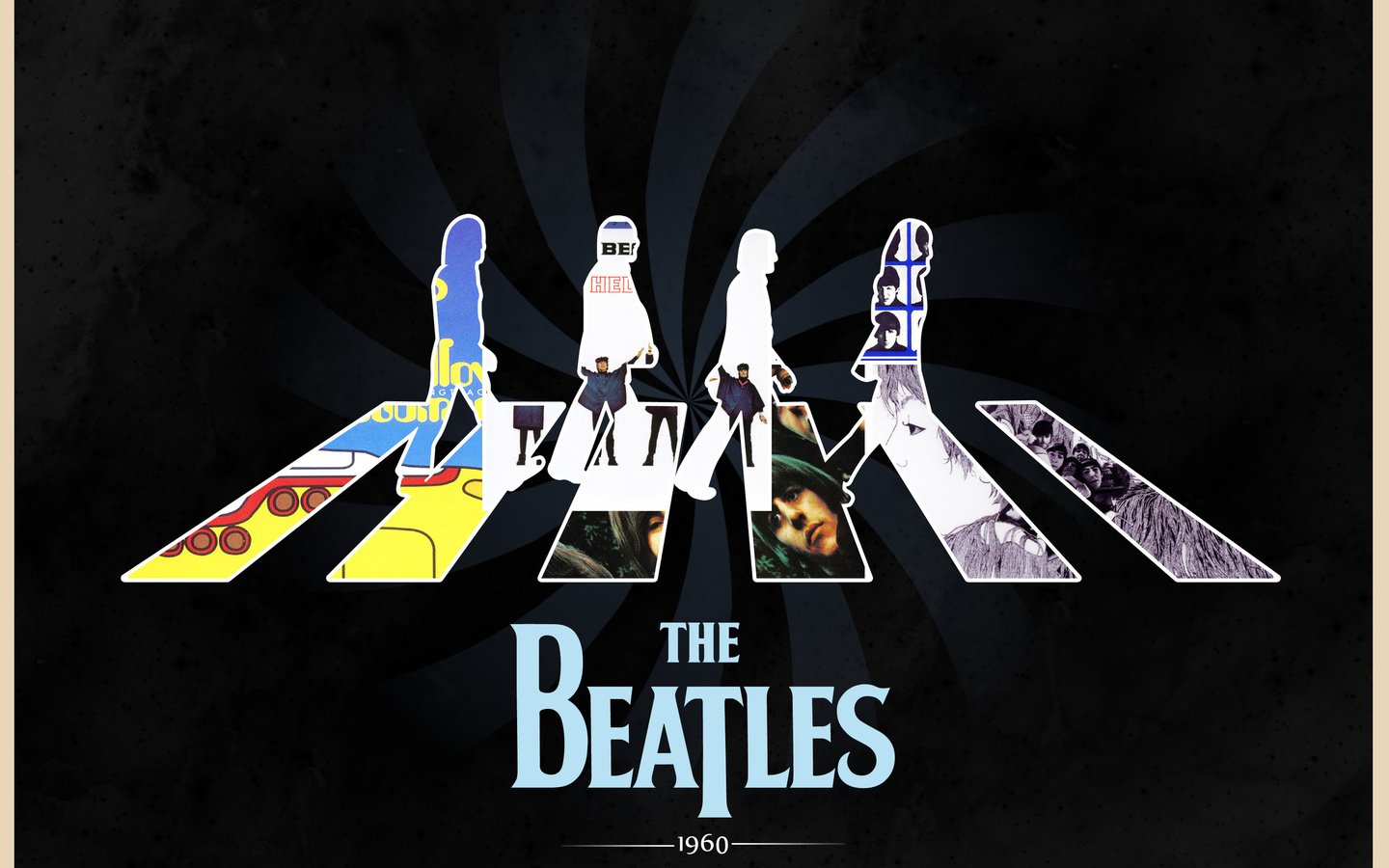 Обои битлз, john lennon, paul mccartney, abbey road, ringo starr, john harrison, наскальные, the beatles, rock разрешение 2560x1600 Загрузить