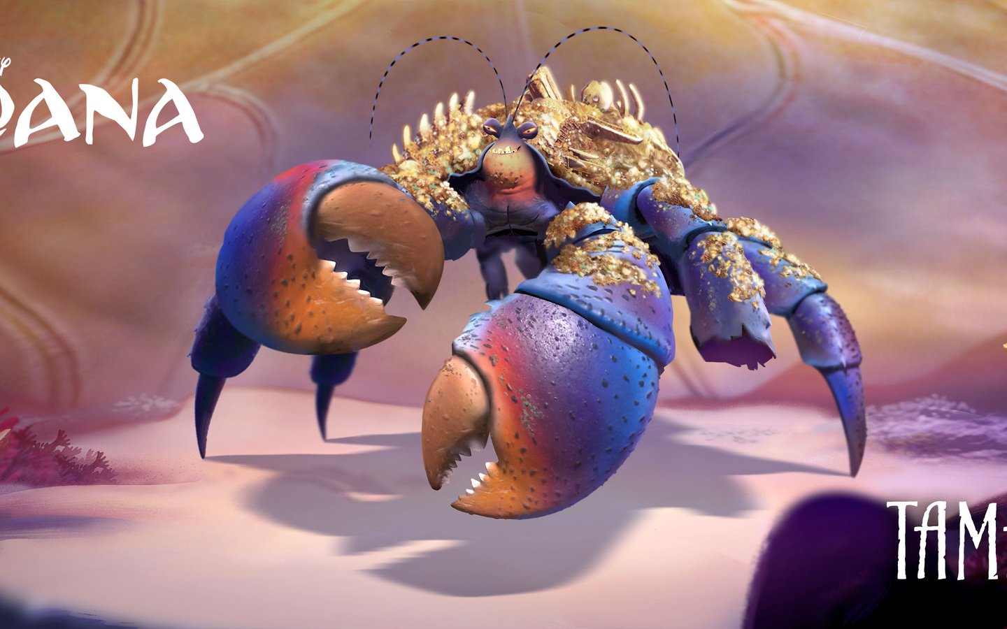 Обои дисней, моана, таматоа, disney, moana, tamatoa разрешение 3840x1608 Загрузить