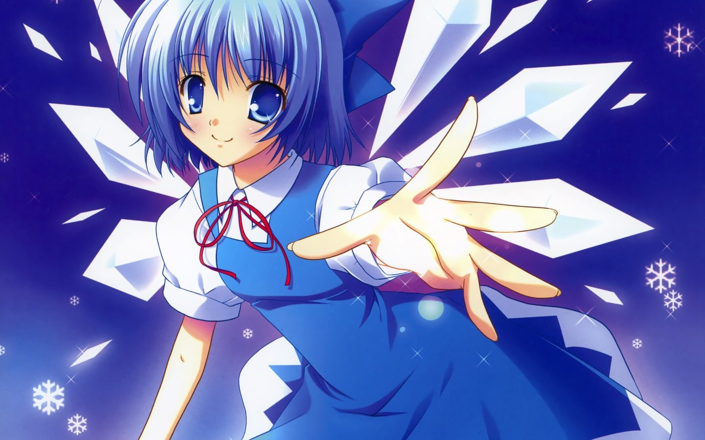 Обои смайл, cirno, голубое платье, аниме девочка, тохо, smile, blue dress, anime girl, touhou разрешение 3272x2856 Загрузить