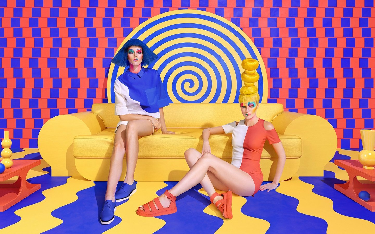 Обои стиль, цвет, девушки, sagmeister & walsh, вибрант, полихром, style, color, girls, of vibrant, polychrome разрешение 1920x1080 Загрузить