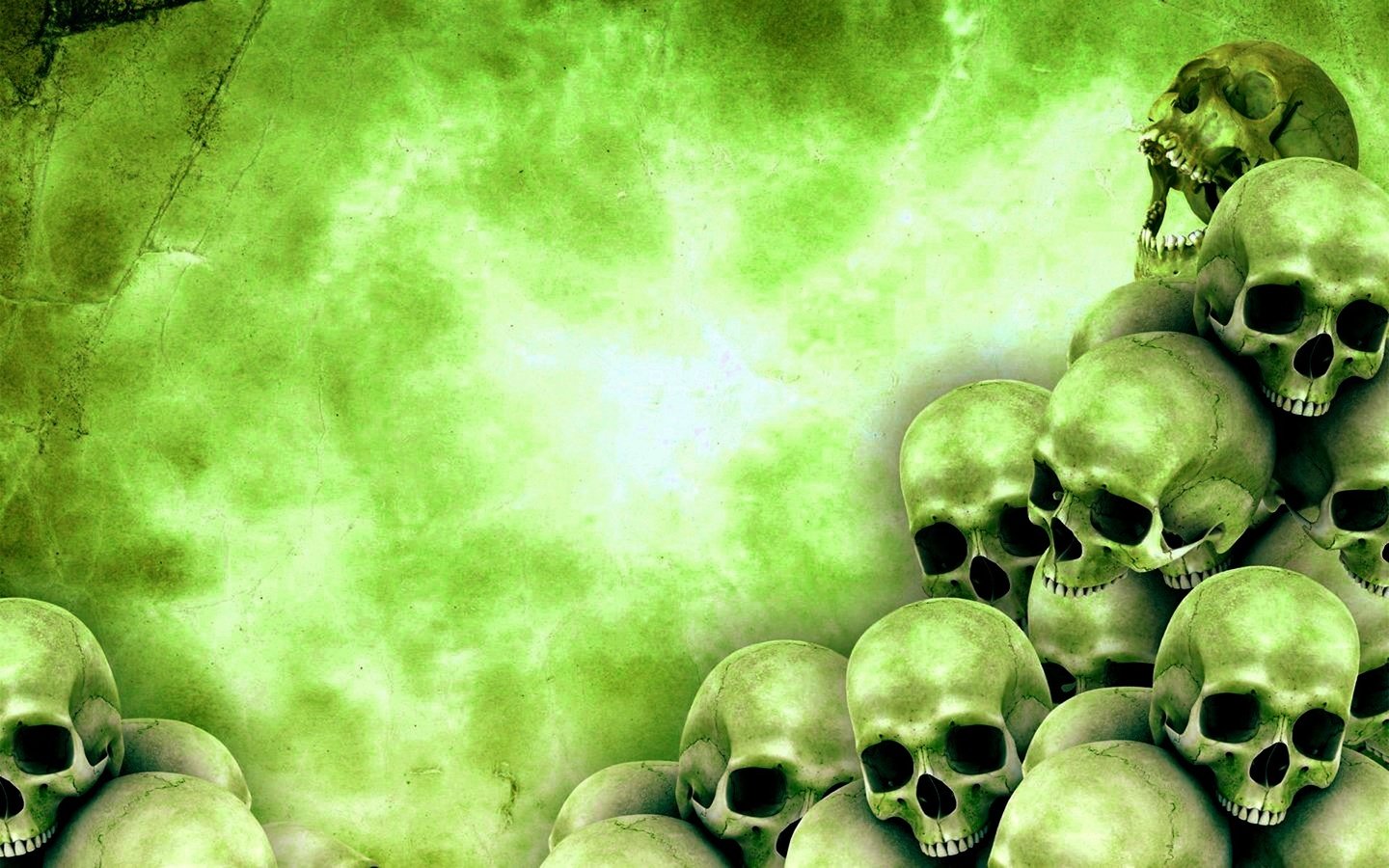 Обои зелёный, обои на рабочий стол, готика, череп, черепа, заставка, green, the wallpapers, gothic, skull, saver разрешение 1920x1200 Загрузить