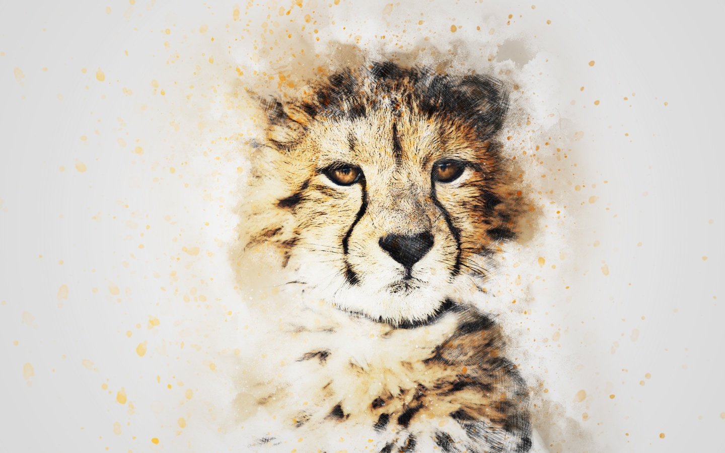 Обои морда, картина, взгляд, гепард, акварель, face, picture, look, cheetah, watercolor разрешение 3000x2000 Загрузить