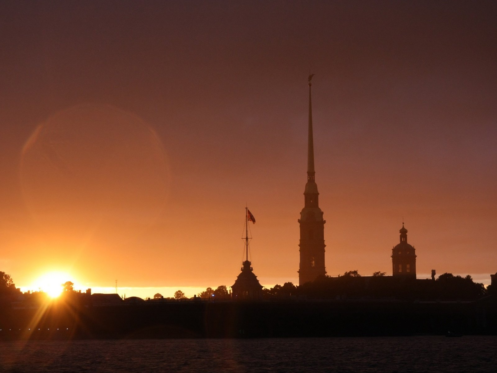 Обои закат, санкт-петербург, питер, петропавловская крепость, sunset, saint petersburg, peter, peter and paul fortress разрешение 2560x1600 Загрузить