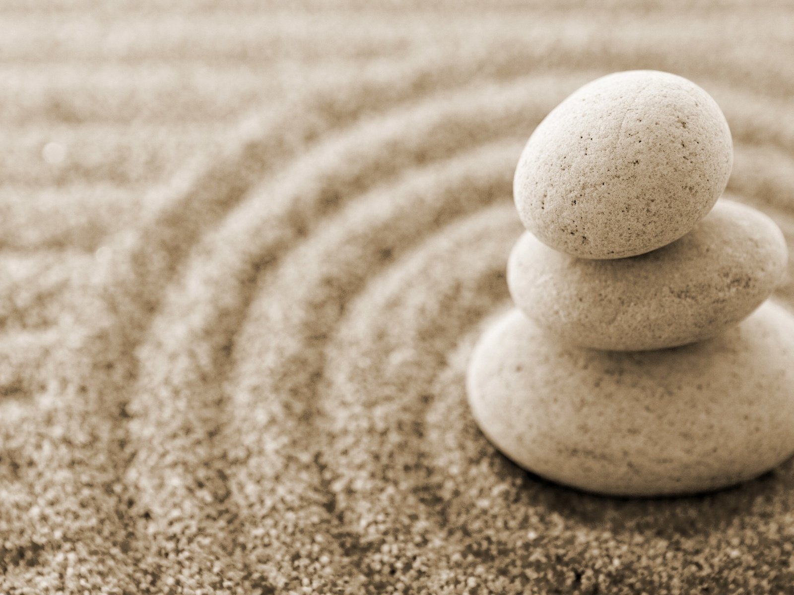 Обои камни, песок, минимализм, дзен, stones, sand, minimalism, zen разрешение 2560x1600 Загрузить