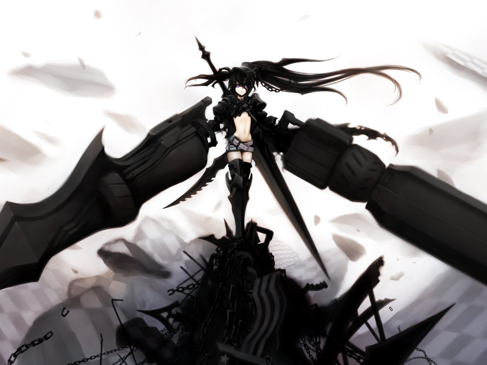 Обои меч, black rock shooter, оружее, sword, weapon разрешение 1920x1200 Загрузить