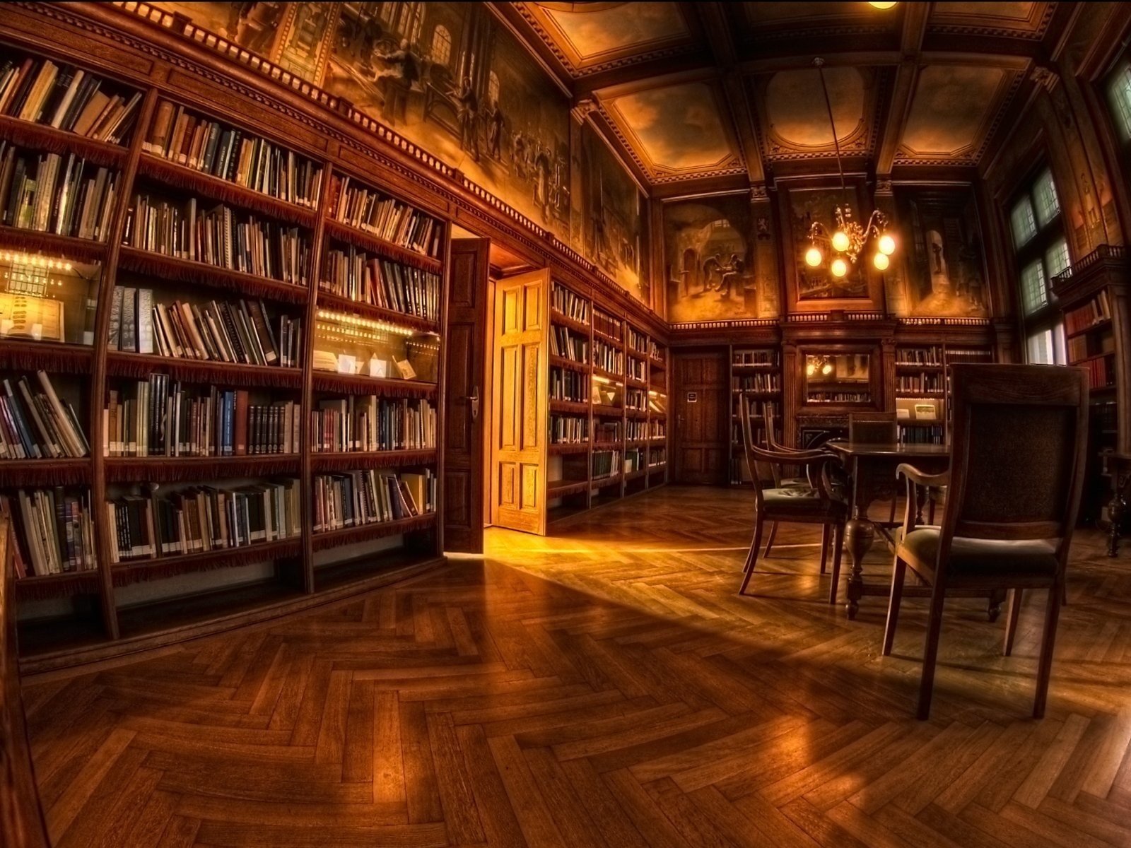 Обои обои, комната, библиотека, wallpaper, room, library разрешение 1920x1200 Загрузить