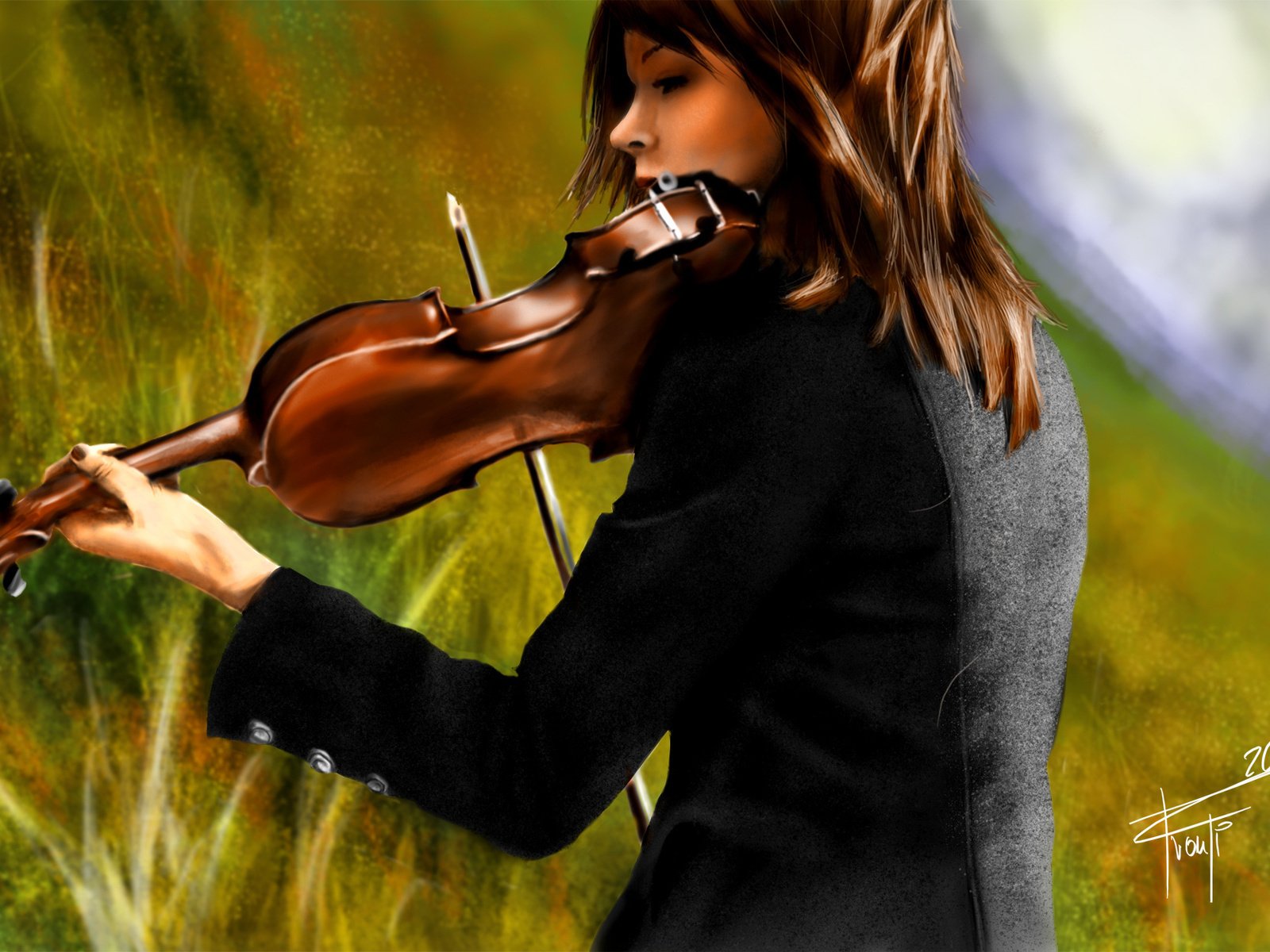 Обои рисунок, скрипка, живопись, skripka, zhivopis, линдси стирлинг, рисоунок, figure, violin, painting, lindsey stirling, risunok разрешение 1920x1200 Загрузить