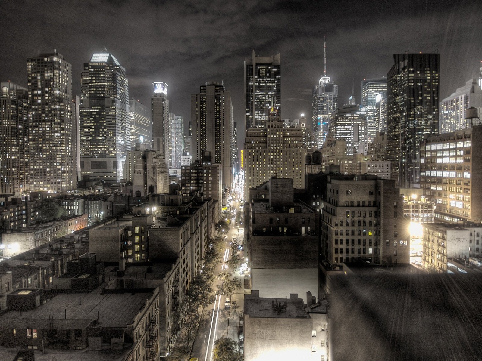 Обои ночь, архитектура, огни, здания, города, новый, вид сверху, йорк, город, небоскребы, мегаполис, нью-йорк, night, architecture, lights, building, city, new, the view from the top, york, the city, skyscrapers, megapolis, new york разрешение 2560x1600 Загрузить