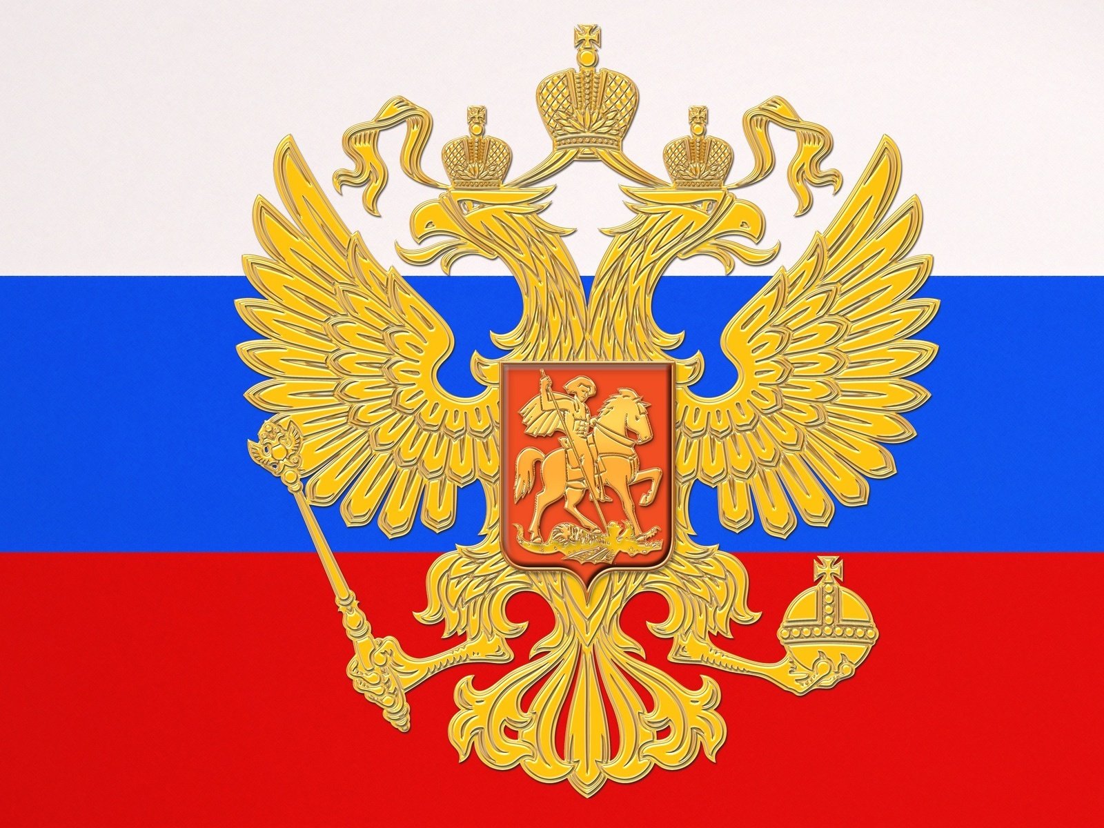 Обои герб, россия, флаг, двуглавый орёл, coat of arms, russia, flag, double-headed eagle разрешение 2560x1600 Загрузить