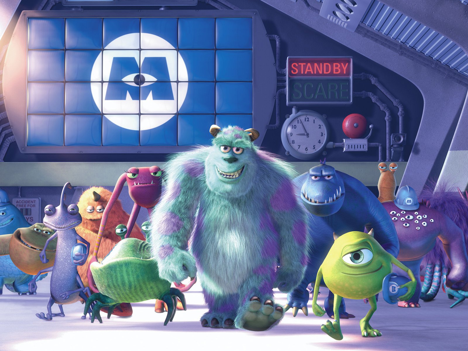 Обои мультфильм, персонажи, корпорация монстров, cartoon, characters, monsters inc. разрешение 2560x1440 Загрузить