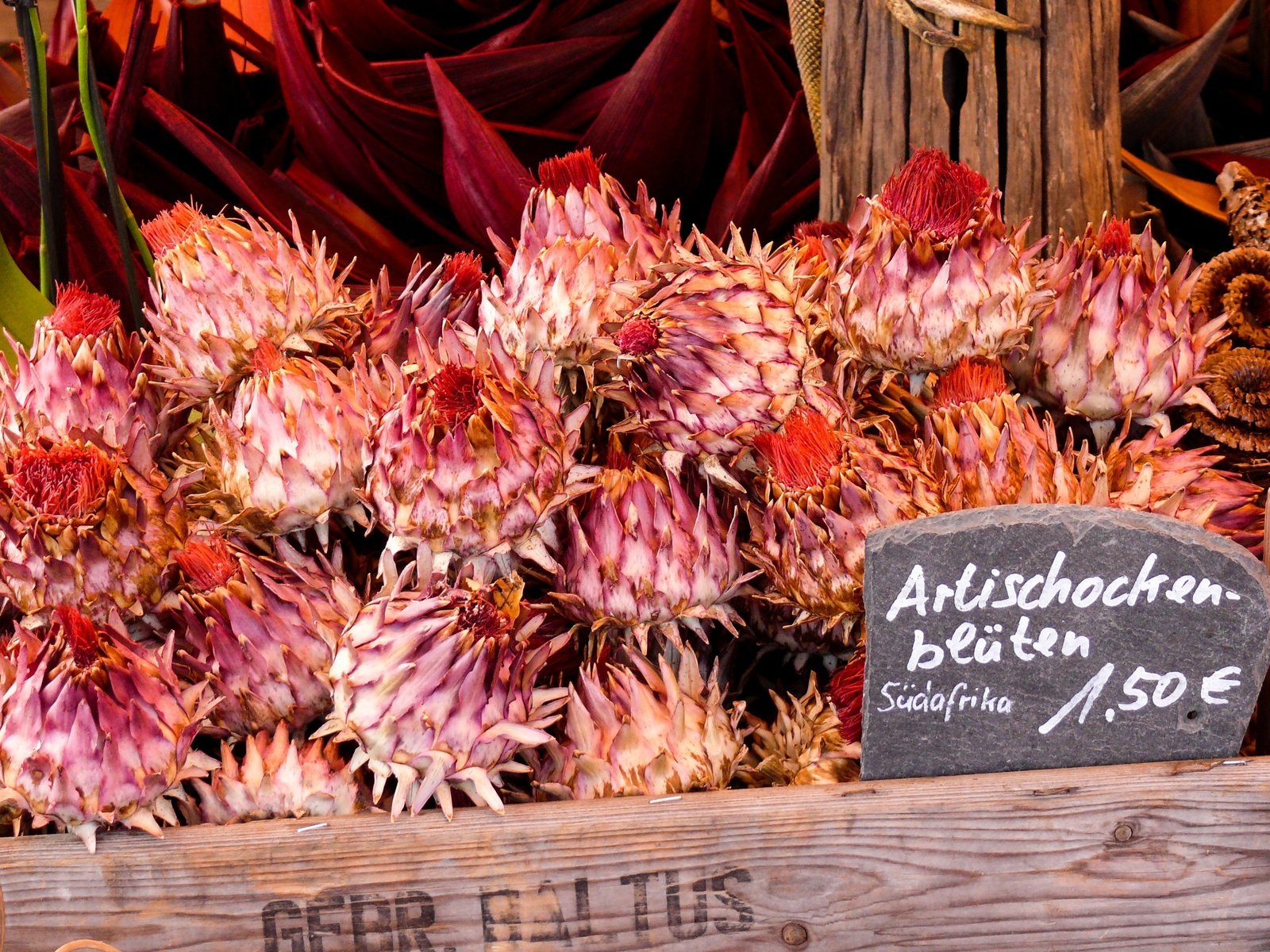 Обои рынок, овощи, коробки, артишок, артишоки, ценник, market, vegetables, box, artichoke, artichokes, the price tag разрешение 2954x2416 Загрузить