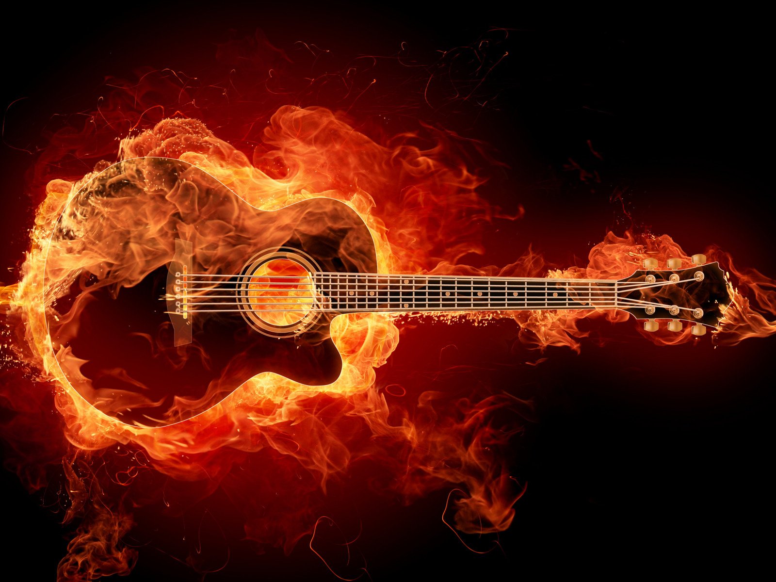 Обои гитара, огонь, струны, рок, гитарный риф, guitar, fire, strings, rock, guitar riff разрешение 1920x1200 Загрузить