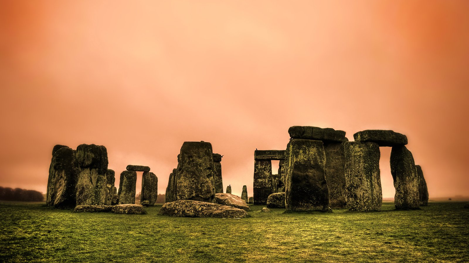 Обои небо, камни, закат, англия, кромлех, стоунхендж, the sky, stones, sunset, england, the cromlech, stonehenge разрешение 2560x1600 Загрузить