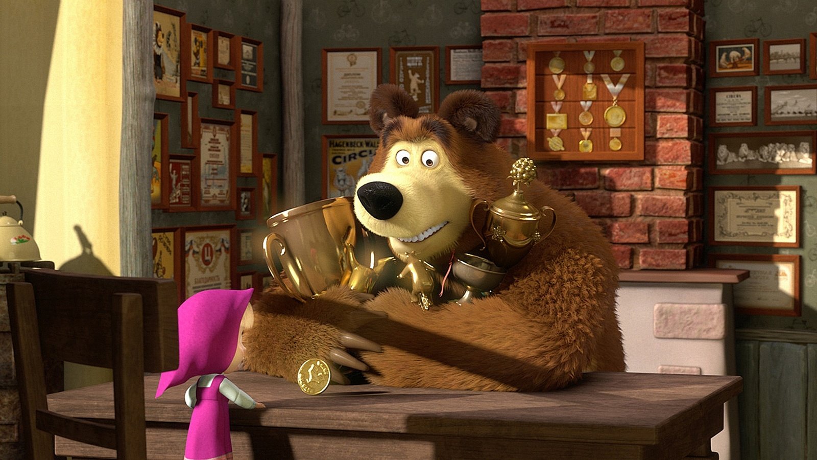 Обои маша и медведь, masha and the bear разрешение 1920x1080 Загрузить