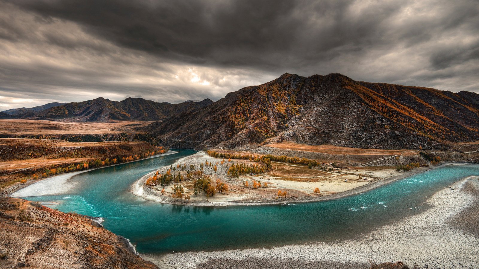 Обои река, осень, алтай, river, autumn, altay разрешение 1920x1080 Загрузить