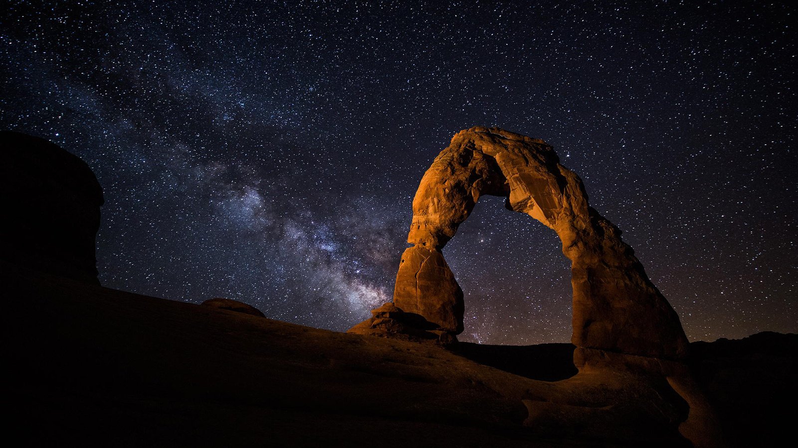 Обои ночь, скалы, звезды, сша, арка, night, rocks, stars, usa, arch разрешение 2000x1333 Загрузить