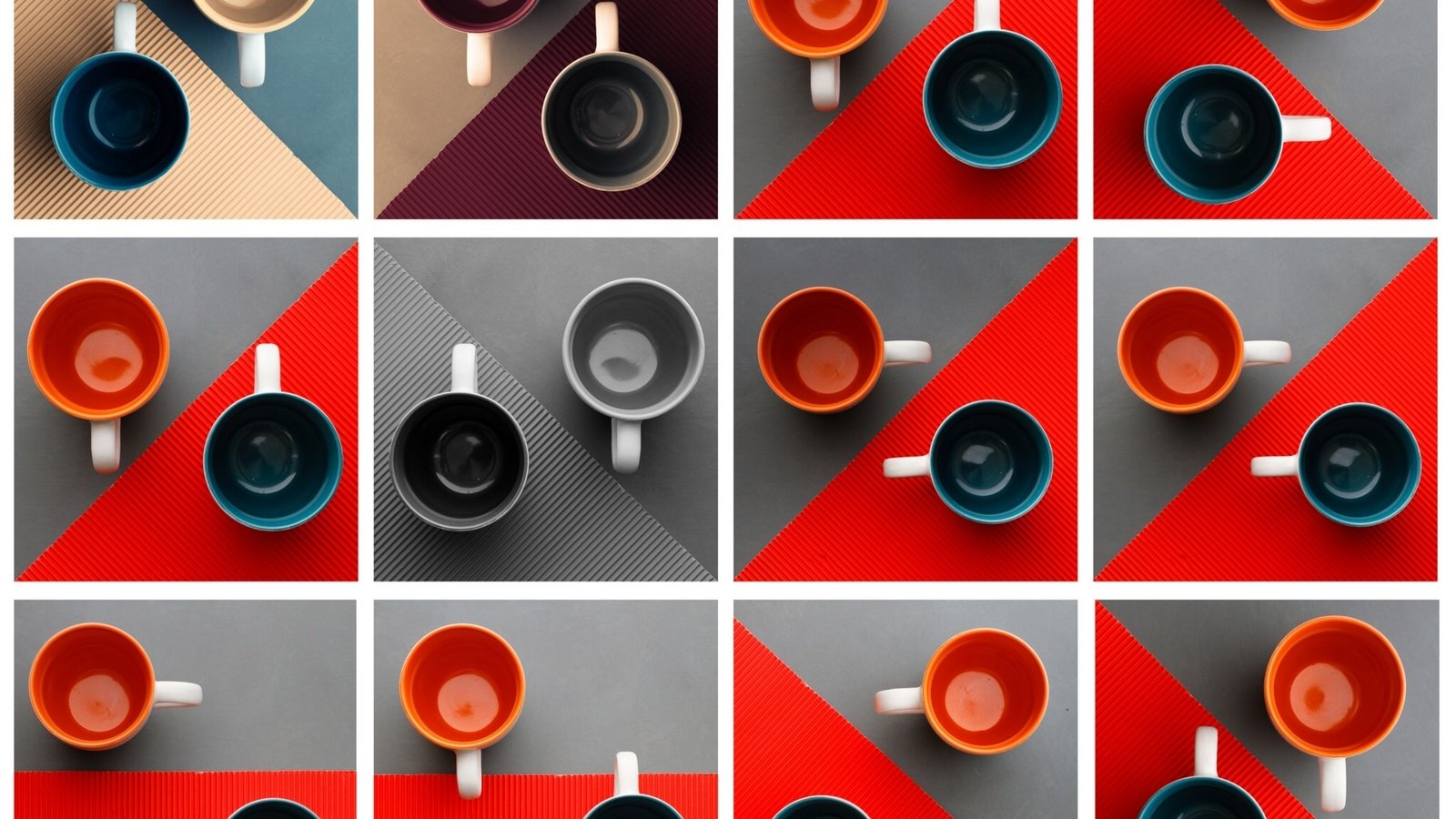Обои текстура, кружки, геометрия, чашки, texture, mugs, geometry, cup разрешение 2048x1553 Загрузить