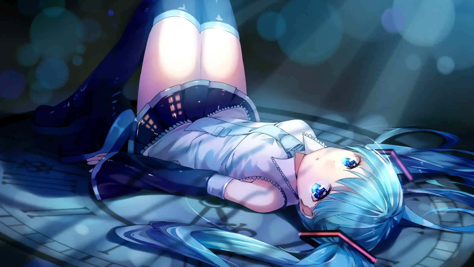 Обои девушка, взгляд, форма, часы, ножки, мику хацунэ, girl, look, form, watch, legs, hatsune miku разрешение 2300x1800 Загрузить