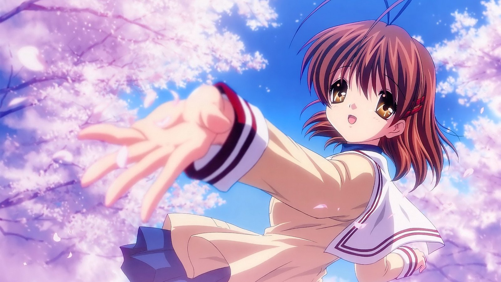 Обои рука, девушка, взгляд, аниме, волосы, лицо, clannad, furukawa nagisa, clannad after story, hand, girl, look, anime, hair, face разрешение 1920x1080 Загрузить