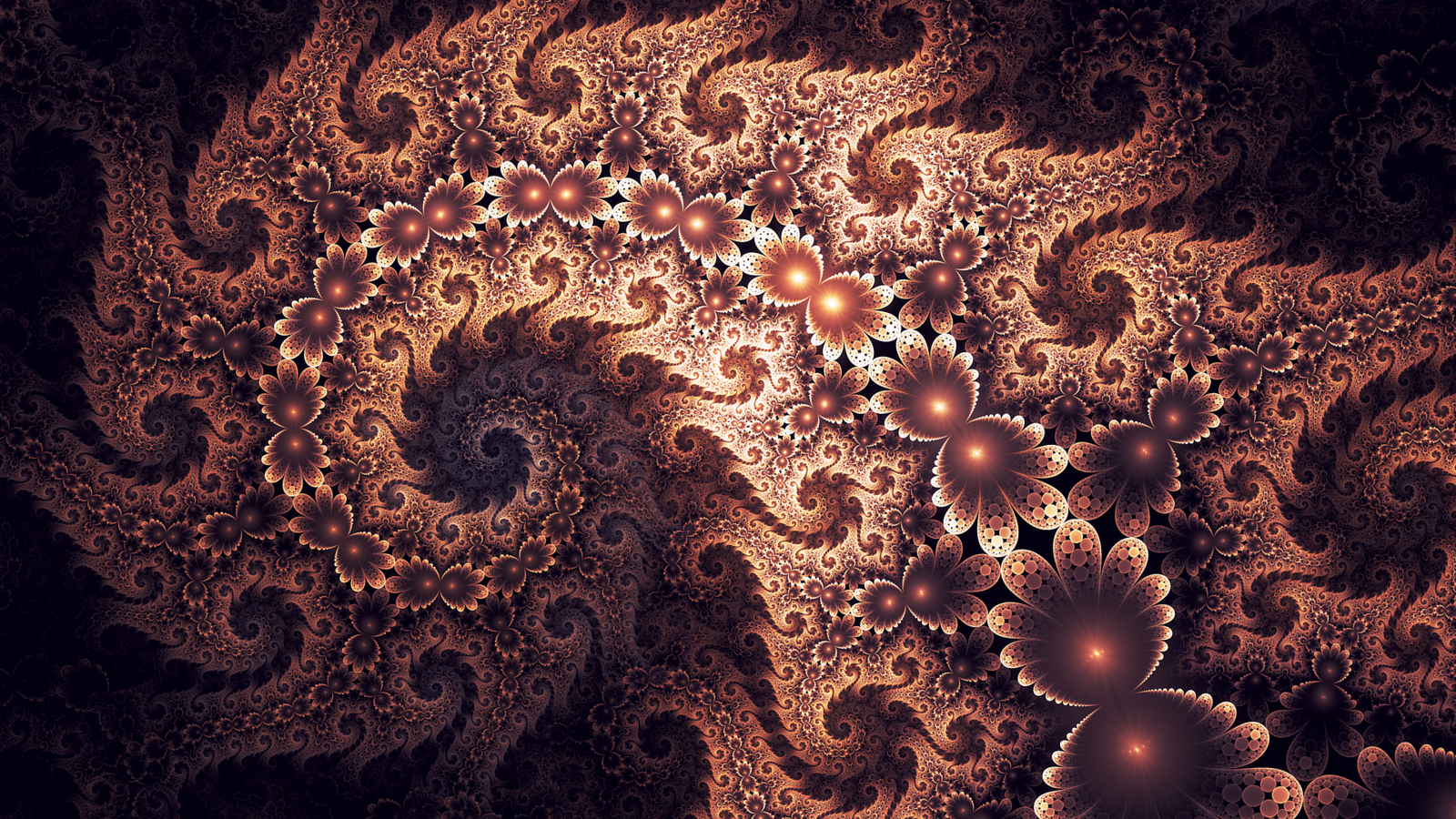 Обои цветы, абстракция, узоры, фрактал, flowers, abstraction, patterns, fractal разрешение 1920x1280 Загрузить