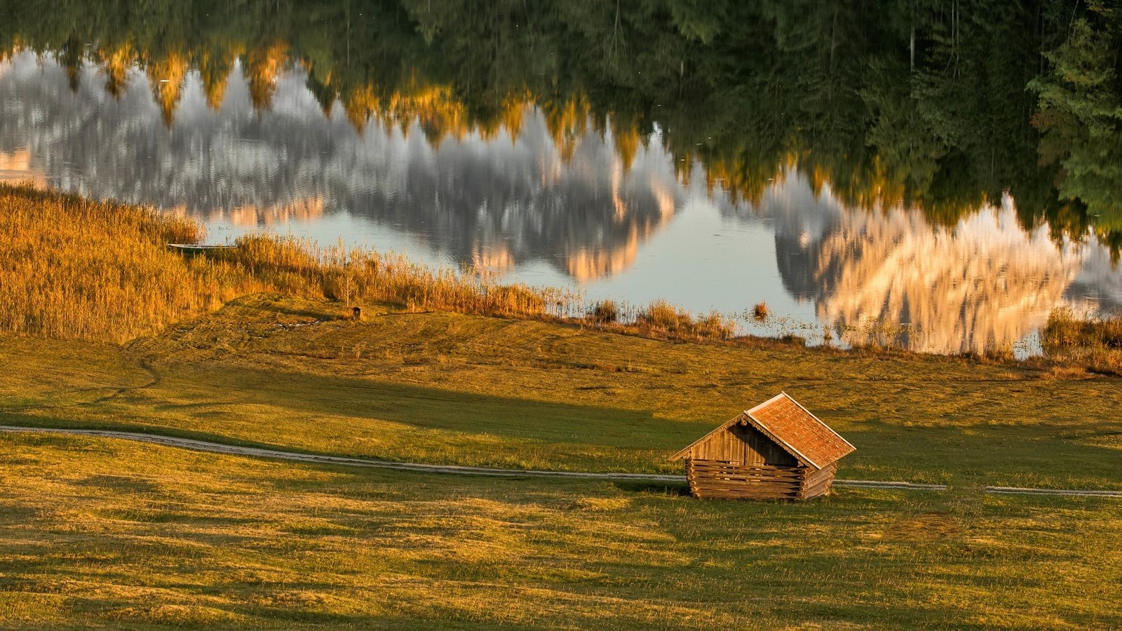 Обои река, осень, дом, river, autumn, house разрешение 1942x1176 Загрузить