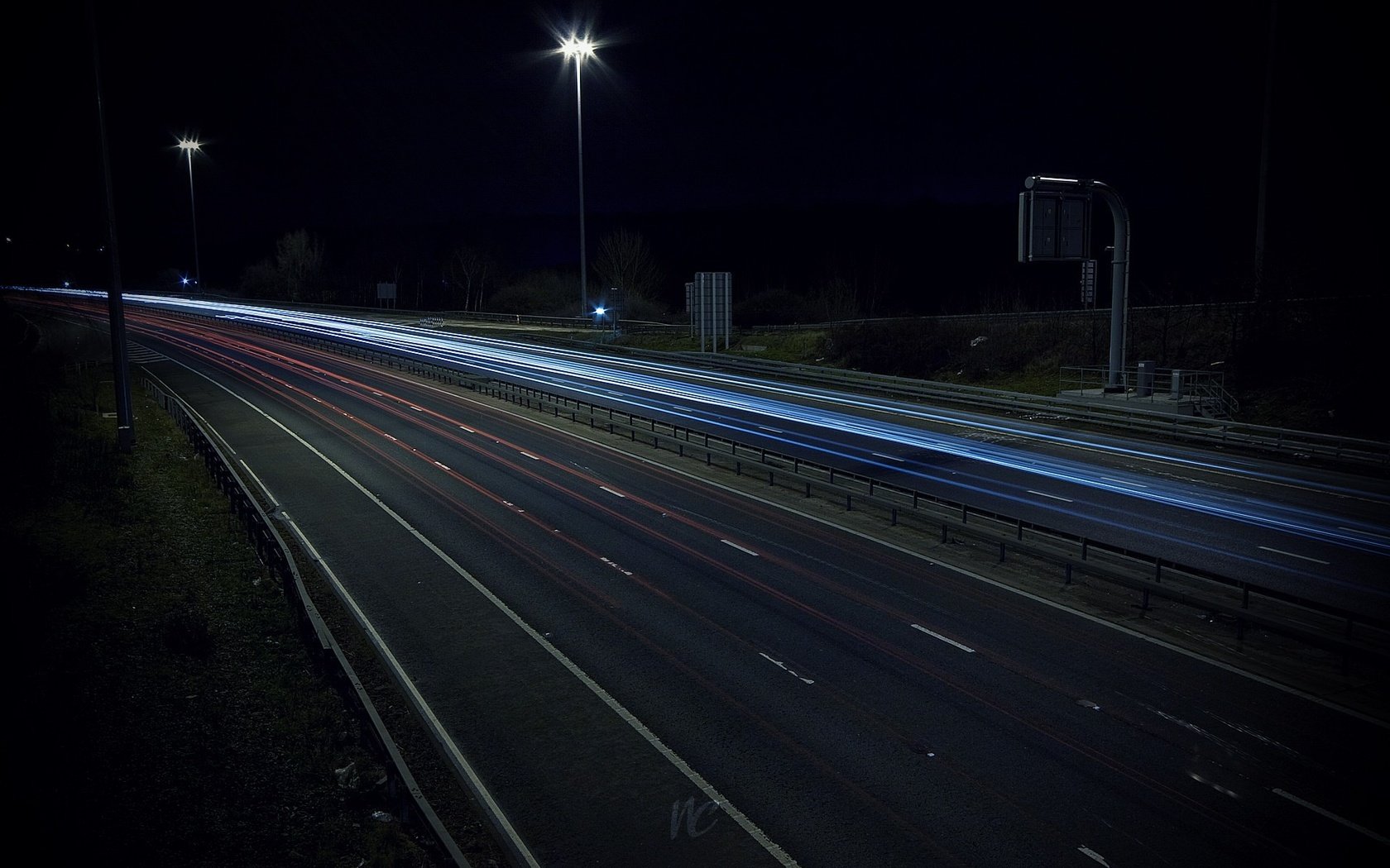 Обои дорога, ночь, огни, автобан, road, night, lights, autobahn разрешение 1920x1200 Загрузить