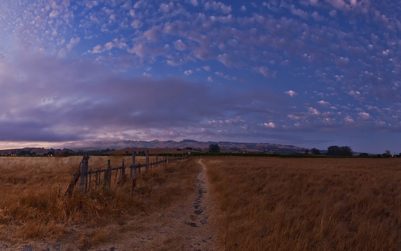 Обои небо, вечер, поле, the sky, the evening, field разрешение 3200x1200 Загрузить