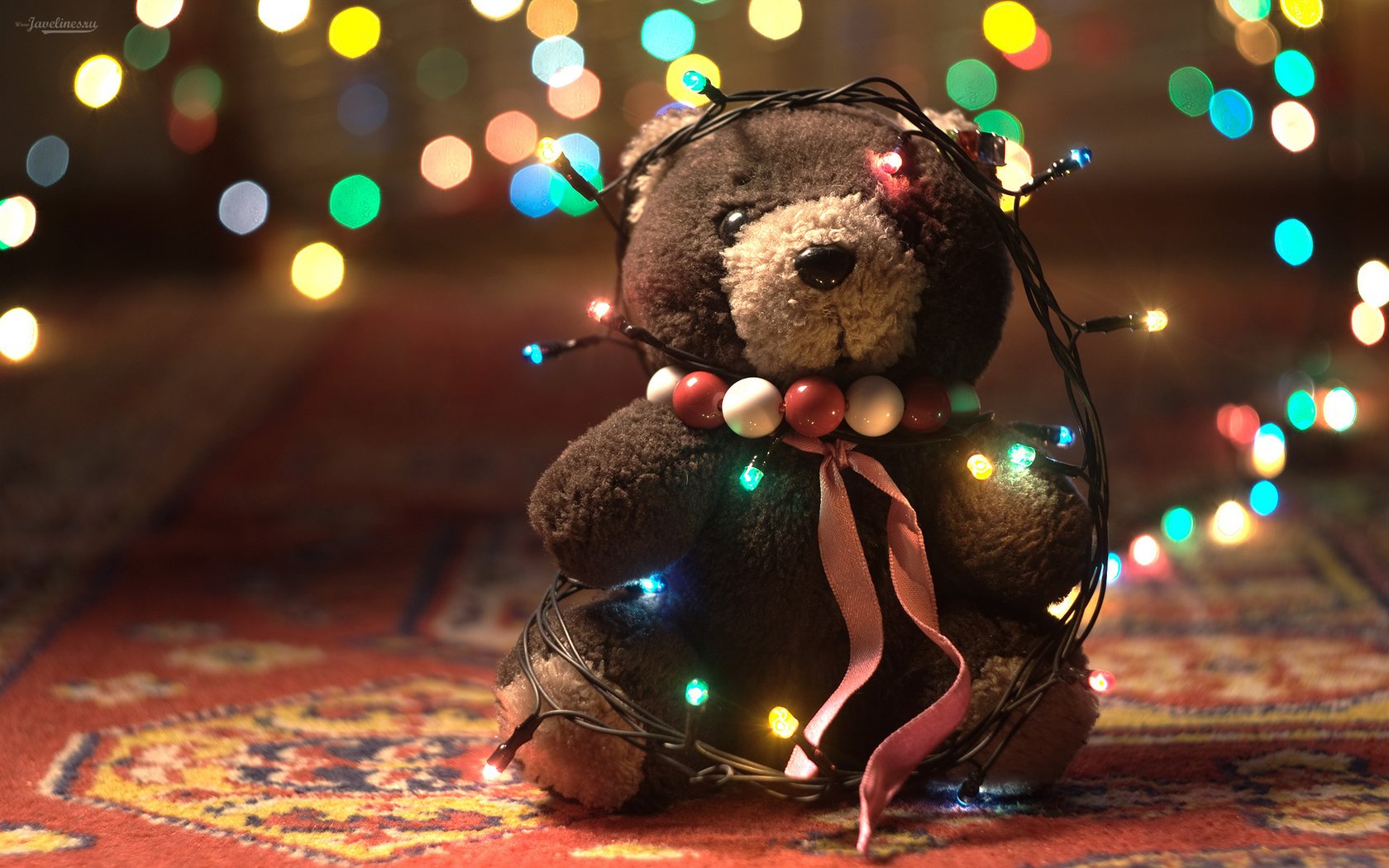 Обои мишка, игрушка, плюшевый, огоньки, гирлянда, bear, toy, plush, lights, garland разрешение 1920x1200 Загрузить