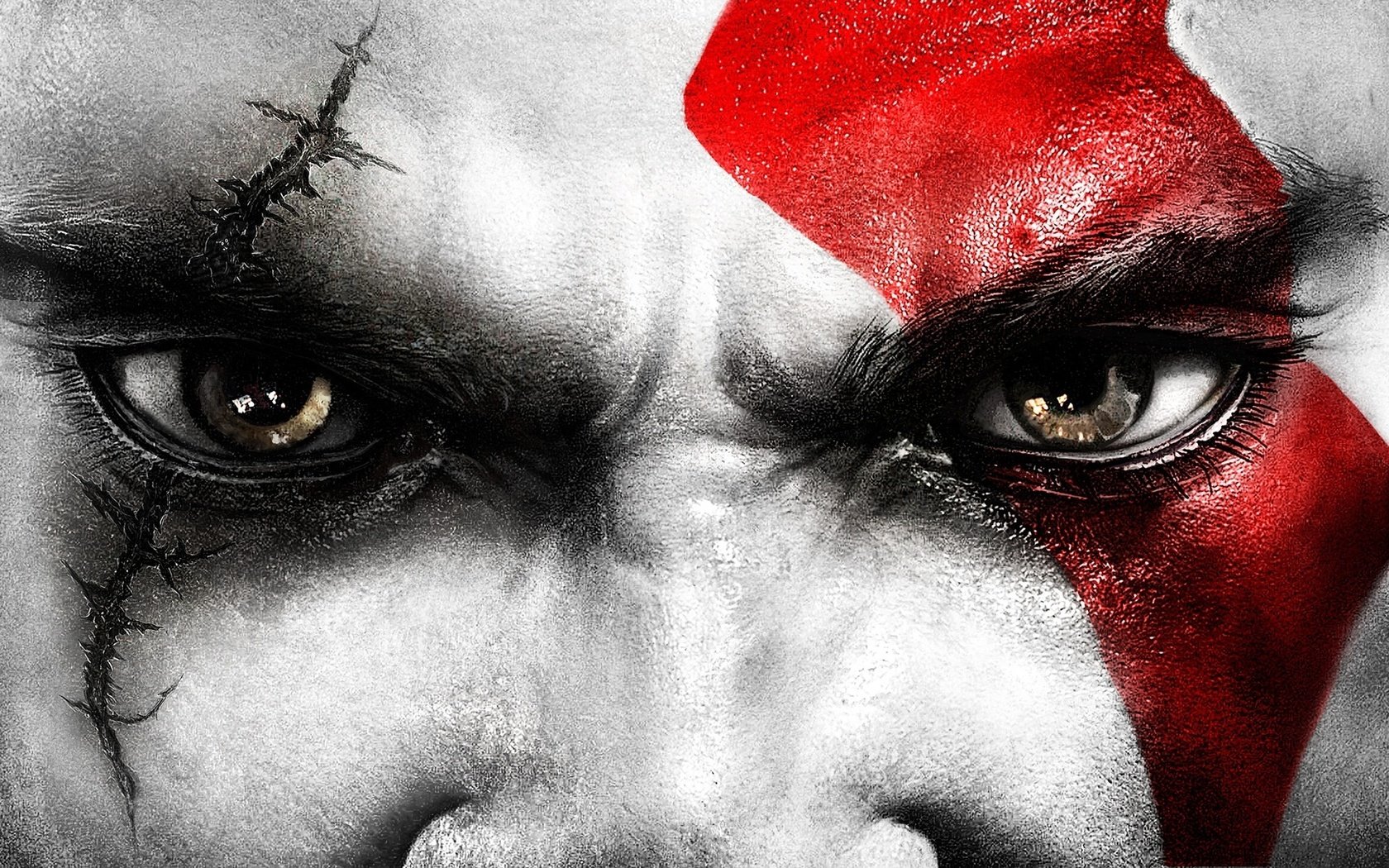 Обои глаза, бог войны, кратос, eyes, god of war, kratos разрешение 1920x1200 Загрузить