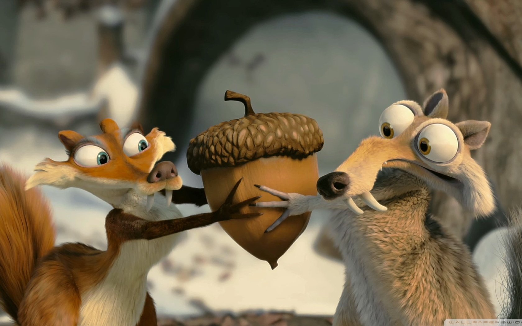 Обои лиса, ледниковый период, белка, орех, fox, ice age, protein, walnut разрешение 1920x1080 Загрузить