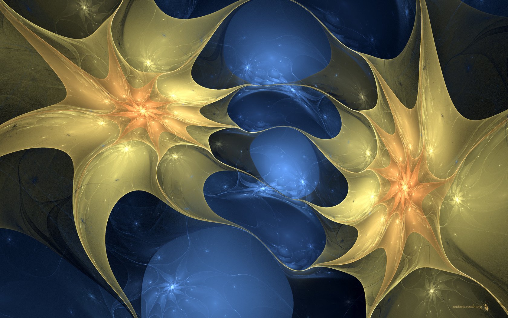 Обои абстракция, звезда, фрактал, abstraction, star, fractal разрешение 2560x1600 Загрузить